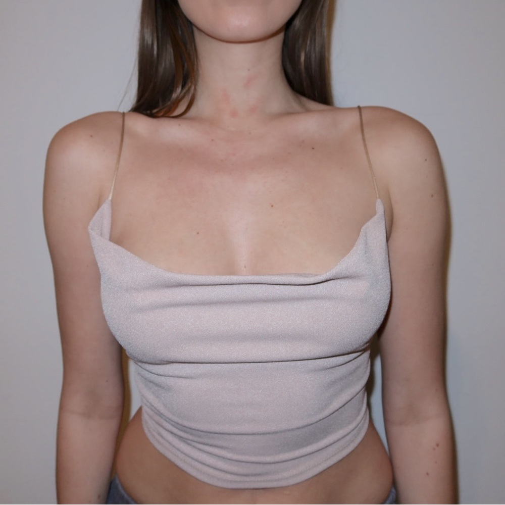 Fashion Nova Tan Crop Top size S